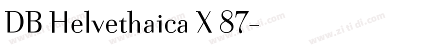 DB Helvethaica X 87字体转换